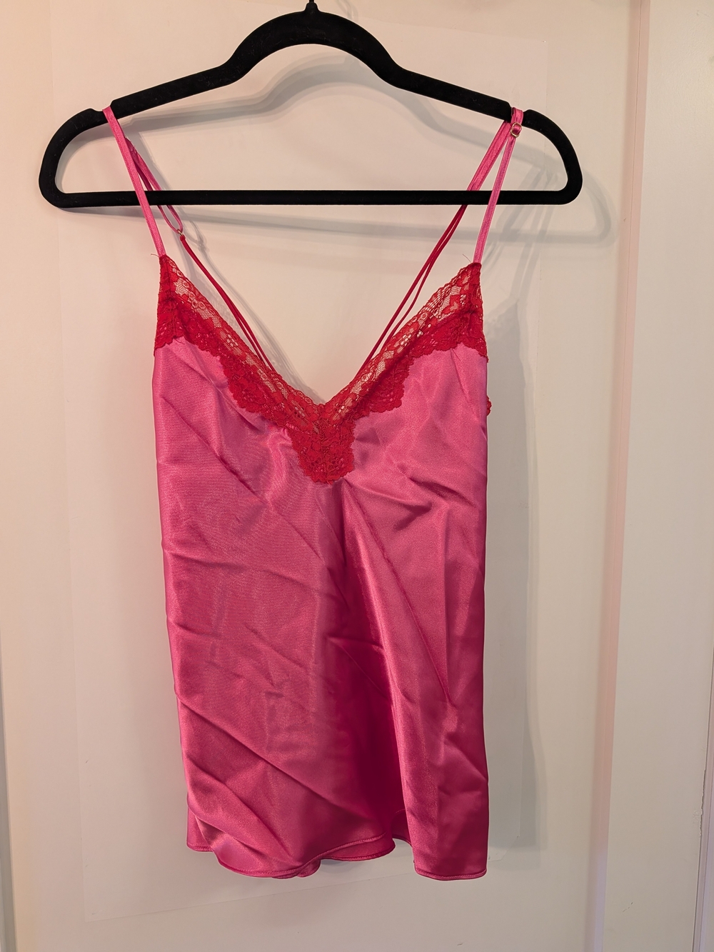 Linea Donatella Pink Satin Cami Size M